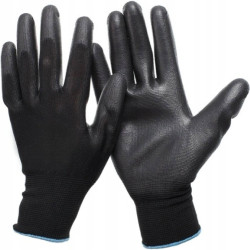 Rukavice pracovn LaBear PU608B ierne 8/M